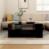  Stolić za kavu crni 102 x 55 x 42 cm od konstruiranog drva | shoptok.hr