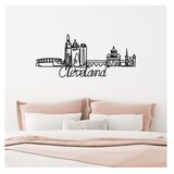 WALLXPERT Zidna dekoracija Cleveland, 120 x 50 x 1,5 cm, Crna | Eponuda.ba