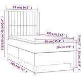  Krevet s oprugama i madracem smeđesivi 90x190 cm od tkanine | shoptok.hr