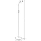  LED prigušiva stojeća lampa BRUNO LED/3W/230V 3000/4000/6500K crna | Eponuda.com