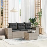 4-dijelni set vrtnih sofa s jastucima svijetlosivi poliratan | shoptok.hr