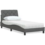 Krevet s madracem tamnosivi 80x200cm od tkanine | shoptok.hr
