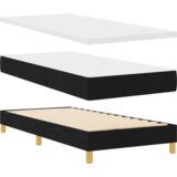 Box Spring Krevet s Madracem Crna 80x200 cm Tkanina | shoptok.hr