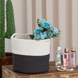 Aberto Design dekorativna korpa Coco24015, 19x20x28 cm, crno-bela Cene