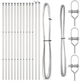 vidaXL Stebri za ograjo 13 kosov Ø32 mm 150 cm Galvanizirano Jeklo Cene