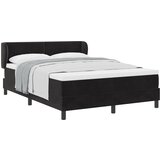 vidaXL Box Spring Postelja z Blazino Črna 140x200 cm Žamet Cene