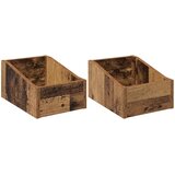  Kutija za LP ploče 2 kom. Staro drvo 23 x 33 x 16 cm | shoptok.hr