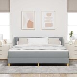  s opruga kutije Svjetlosiva 180 x 200 cm tkanina | shoptok.hr