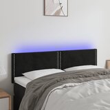 LED uzglavlje crno 144x5x78/88 cm baršunasto | Eponuda.com
