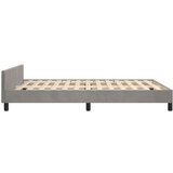  Posteljni okvir z vzglavjem svetlo siv 140x200 cm žamet, (20905635) | Shoptok.si
