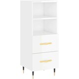vidaXL Komoda visok sijaj bela 34,5x34x90 cm inženirski les | Shoptok.si