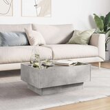 vidaXL Stolić za kavu LED siva boja betona 70x50x30 cm drveni | shoptok.hr