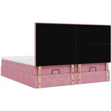 vidaXL okvir kreveta s madracima ružičasti 160x200cm baršunasti | shoptok.hr