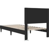  Krevetna konstrukcija Crna 100 x 200 cm Umjetna koža Slike