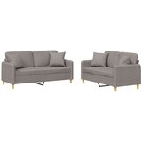 Maison Chic Sedežna garnitura - kavč z vzglavniki 2-delna taupe blago, (21728532) | Shoptok.si