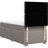  Krevet s oprugama i madracem smeđesivi 100 x 200 cm od tkanine | shoptok.hr