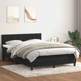 Box Spring krevet s madracem i LED crni 160x210 cm baršunasti | Eponuda.com
