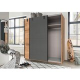 MID.YOU omara z drsnimi vrati, barve grafita, barve hrasta | Shoptok.si