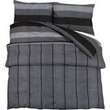 vidaXL Set posteljine za poplun tamnosivi 140 x 200 cm pamučni | shoptok.hr