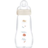 Mam Feel Good Glass Baby Bottle steklenička z ventilom proti kolikam 2m+ Beige 260 ml | Shoptok.si