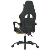  Okretna igraća stolica s osloncem crno-zlatna od umjetne kože | shoptok.hr