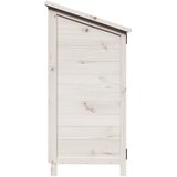  Vrtna Šupa Bijela 59,5 x 56 x 113,5 cm Čvrsto drvo jele | shoptok.hr