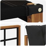  Set vanjskih sofa 8 kom. Prirodna i crna Čvrsto drvo akacije | shoptok.hr