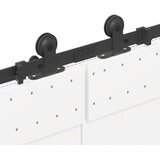  Komplet opreme za drsna vrata 427 cm jeklo črne barve | Shoptok.si