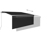 Tenda na ručno uvlačenje s roletom LED 3 x 2,5 m antracit | shoptok.hr