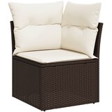  8-dijelni set vrtnih sofa s jastucima smeđi od poliratana | shoptok.hr
