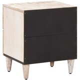  Noćni ormar 2 pcs Bijelo 40 x 33,5 x 46 cm Čvrsto drvo manga | Eponuda.com