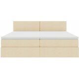 Krevet s od storage s madracem Krema 200 x 200 cm Lažna koža | shoptok.hr
