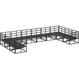 vidaXL Sjedeća garnitura za vrt 10 pcs Crna 423 x 213 x 71 cm Aluminij | shoptok.hr