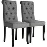 Maison Chic Jedilni stoli - Vzorci stoli 2 kosa temno sivo blago A547, (22032375) | Shoptok.si