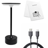  LED punjiva dodirna stona lampa TAVOLO LED/2,5W/5V 2400 mAh 3000-6000K crna | Eponuda.com