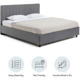 Bonami Selection Sivi tapecirani bračni krevet s podnicom i prostorom za odlaganje 160x200 cm Myra Slim Line – | shoptok.hr