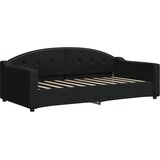  Dnevni krevet na razvlačenje crni 90 x 190 cm od tkanine | shoptok.hr