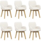  Okretne blagovaonske stolice 6 pcs Bouclé Krem 54 x 58 x 87 cm | Eponuda.com