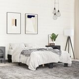  Okvir kreveta crni 140 x 200 cm od konstruiranog drva i metala | shoptok.hr