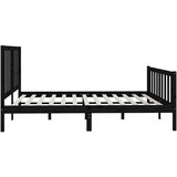  Okvir za krevet od masivnog drva crni 200 x 200 cm | shoptok.hr