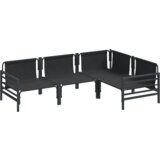 vidaXL Sjedeća garnitura za vrt 4 pcs Antracitno siva Čelik | shoptok.hr