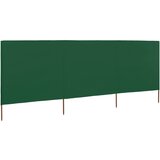 vidaXL vjetrobran s 3 panela od tkanine 400 x 120 cm zeleni | shoptok.hr