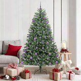 vidaXL Umetno Zložljivo Božično Drevo Zelena 180 cm PVC in kovina | Shoptok.si