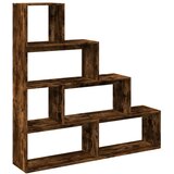  Pregrada/regal za knjige 4 razina hrast 143,5x29x143,5cm drveni Smeđa | Shoptok.si