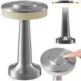 VERKGROUP LED kovinska aku. 1500mah touch namizna svetilka USB srebrna, (5000234841) | Shoptok.si