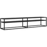 TV ormarić crni 200 x 40 x 40,5 cm od kaljenog stakla | shoptok.hr
