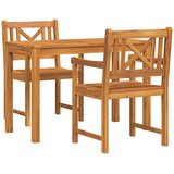  Vrtni set za objed 3 kom. Smeđa Čvrsto drvo akacije 110 x 55 x 74 cm | Shoptok.si