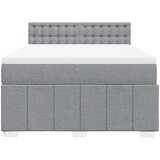  Krevet box spring s madracem svjetlosiva 160x200 cm tkanina Slike