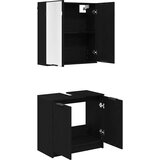  Set ormarića za kupaonicu 2 pcs Crni hrast Konstruirano drvo | shoptok.hr