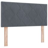 Krevet s box springom madracem i LED-om Tamnosiva 90 x 190 cm - Tamnosiva Jjedan Dizajn s rombovima | shoptok.hr